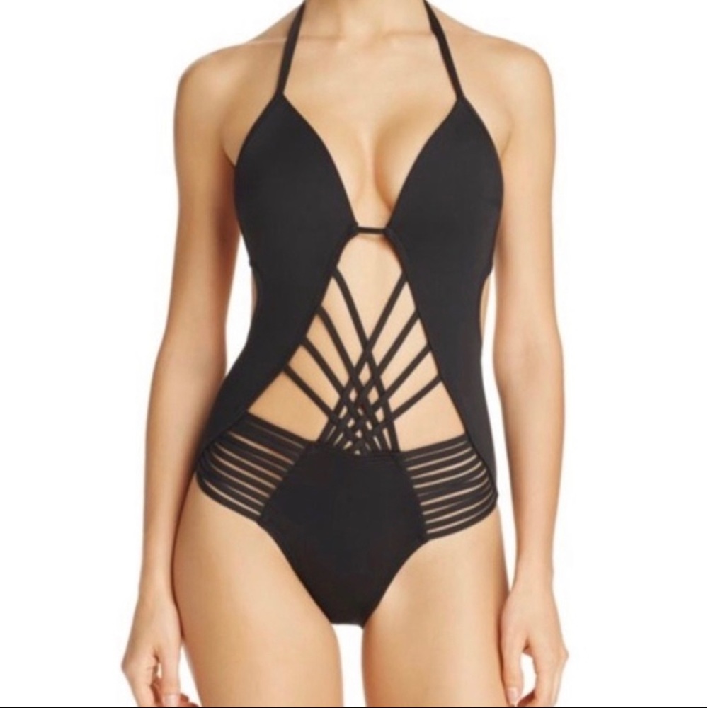 Kenneth Cole One-piece Cutout Bathing Suit
